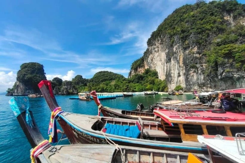 From Ao Nang Hong Island Longtail Cruise with Sunset Dinner - The morning van ride and Noparat Thara pier