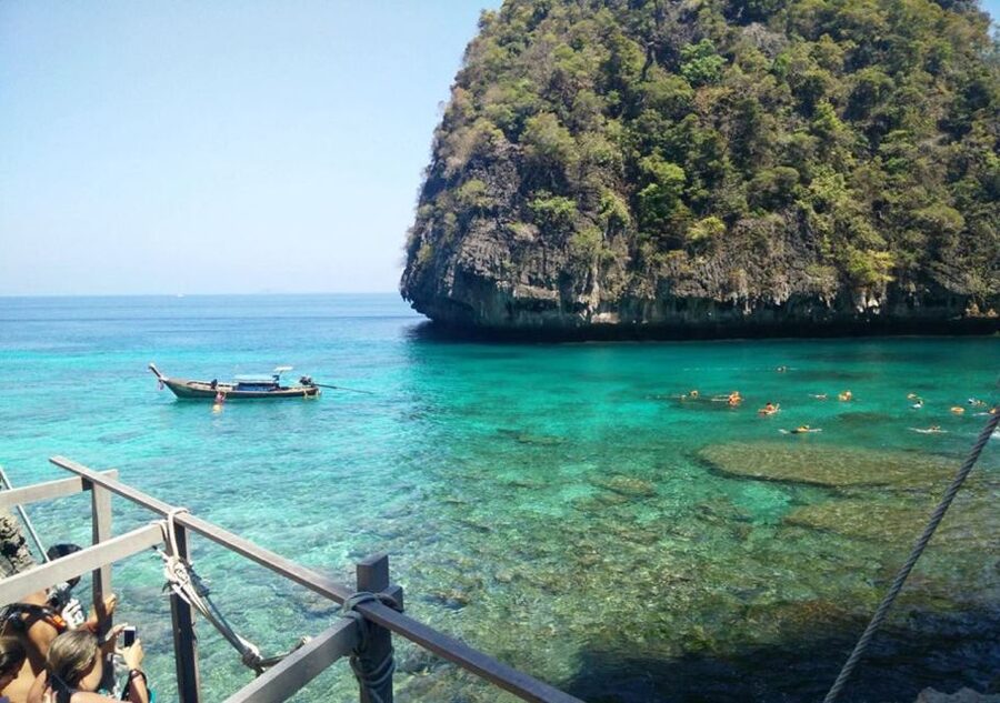 From Krabi: Phi Phi Island Full-Day Private Speed Boat Tour - Seeing Maya Bay from the water
