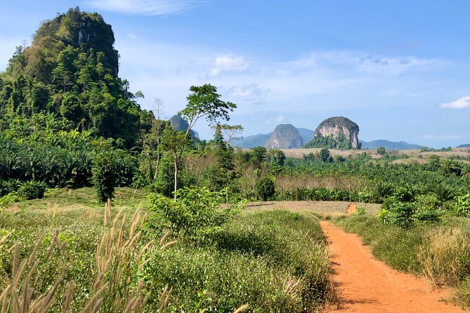 Guided Mountain Biking - Grand Tour - Trails of Ao Nang - A monastery beneath a towering rock arch