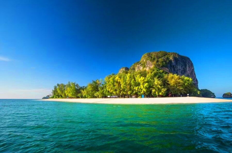 Krabi: 4 Islands Sunset Longtail Boat Tour with BBQ Dinner - Phra Nang Beach and Railay’s limestone cliffs