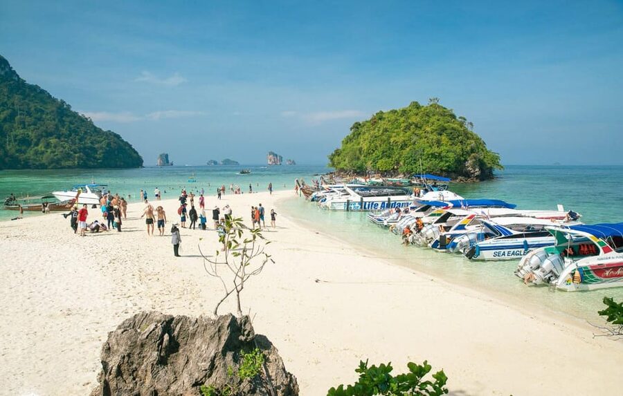 Krabi: 4 Islands & Thale Waek's Sandbar Tour By Speedboat - Phra Nang Beach and Princess Cave