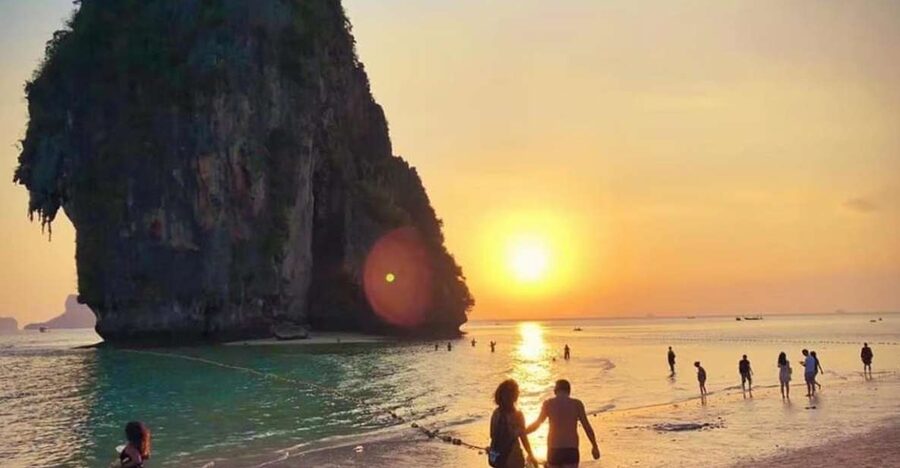 Krabi: 7 Islands Sunset Hopping Cruise with BBQ & Plankton - Phra Nang Cave and Beach: a scenic first stop