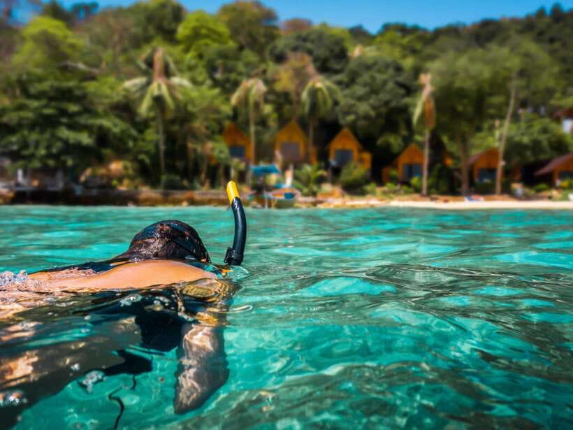 Krabi: 7 Islands Sunset Tour with Plankton Swim and BBQ - Tup Island and the sandbar at low tide