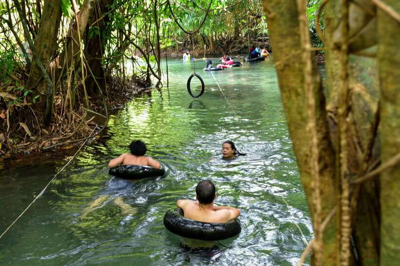 Krabi: Emerald Cool-Down & Kayak Odyssey in Din Daeng Canyon - Paddling across Ao Thalane Bay