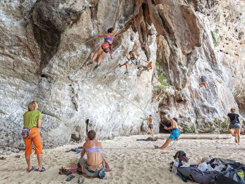 Krabi: Half-Day Rock Climbing Introduction at Railay Beach - The view, the heat, and the actual climbing spot