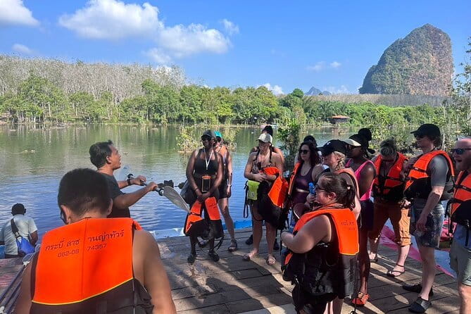 Krabi: Jurassic Jungle Kayak and Phra Nang Cave Beach Tour - Arriving at Railay by longtail boat