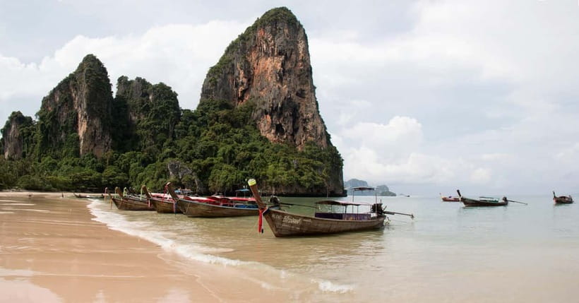 Krabi: Railay Beach & Caves + Jurassic World : Rebirth Sites - Phra Nang Beach and the cave shrine