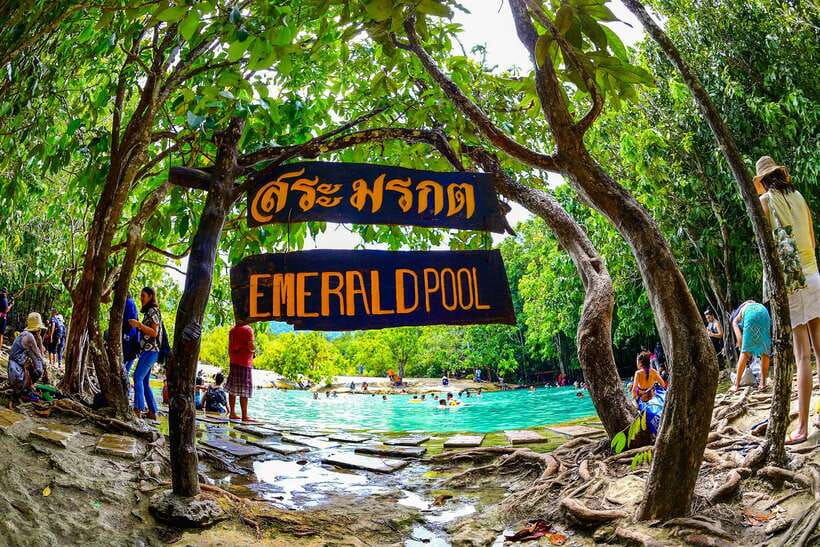 Krabi: Tiger Cave Temple, Emerald Pool and Hot Springs Tour - Krabi Hot Springs: warm water in a natural setting
