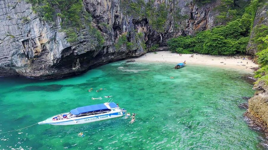 Krabi: Ultimate Phi Phi & Maya Bay Ascent by Speedboat - From Krabi hotel to Nopparat Thara Pier