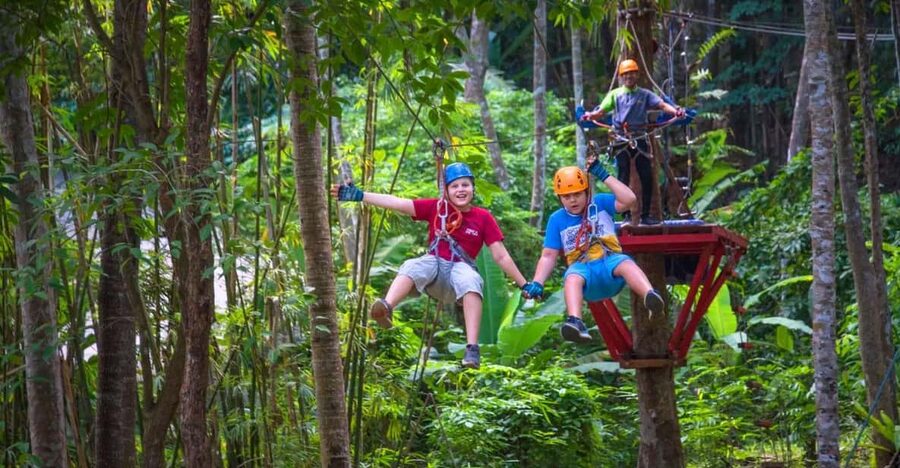 Krabi: Ultimate Zipline Games Challenge - Program A: 20 games for families and first-timers