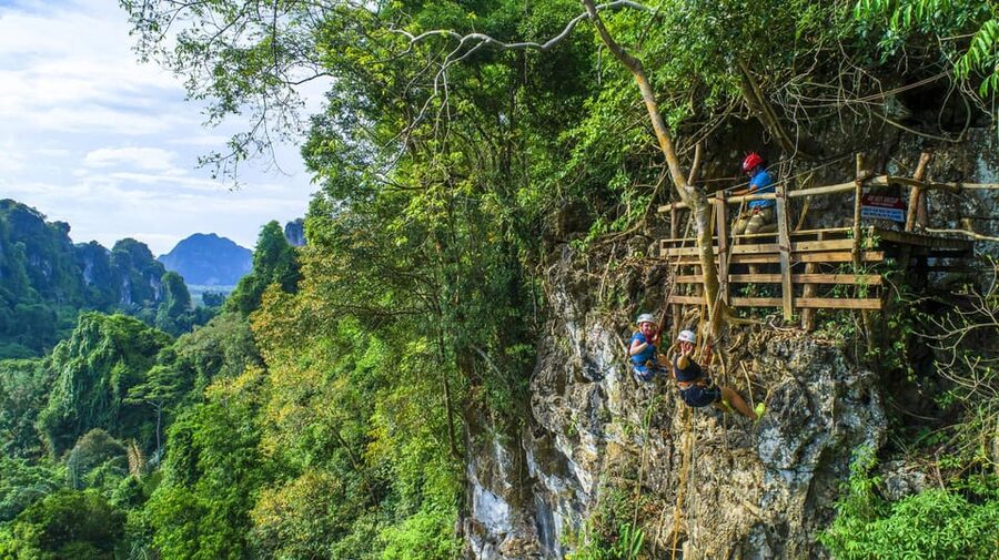 Krabi: Zipline, ATV & Top Rope Climbing Experience - The optional ATV ride through the jungle