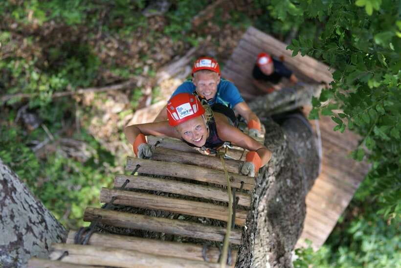 Krabi: Ziplining with Abseiling and Rock Climbing Options - Zone B: higher lines, a tree ladder, and a 60-meter abseil