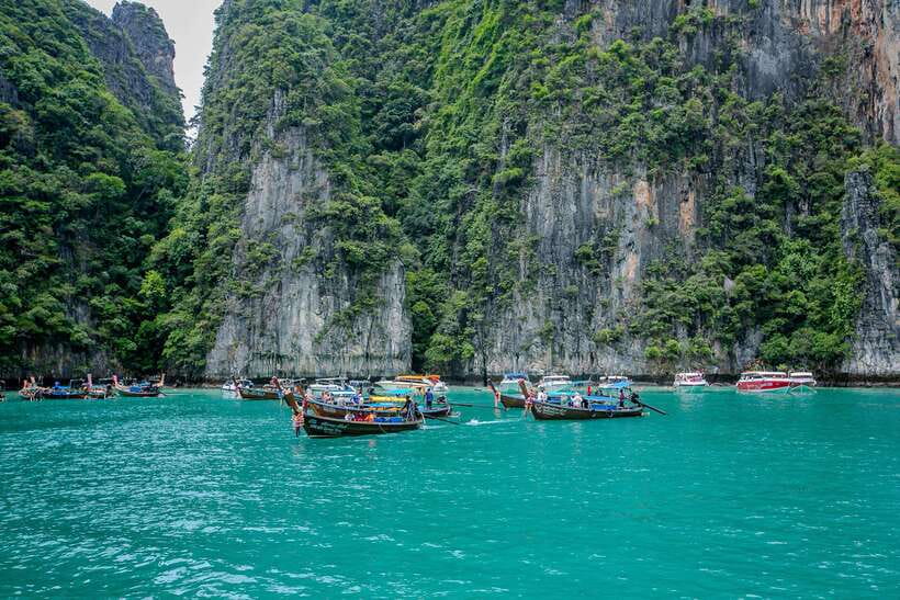 Phi Phi : Half Day By Speed Boat 4 hours Phi Phi Lay - Viking Cave is best viewed from outside